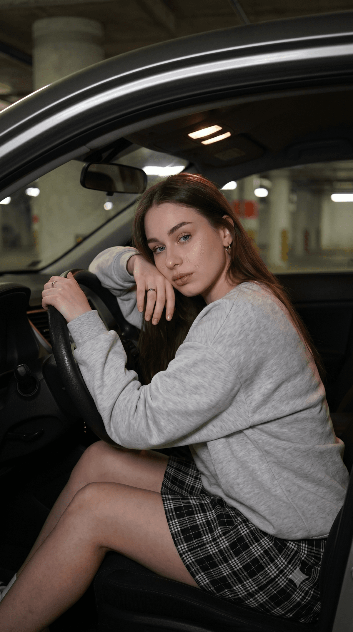 В машине
